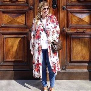 Floral Duster Long Cardigan